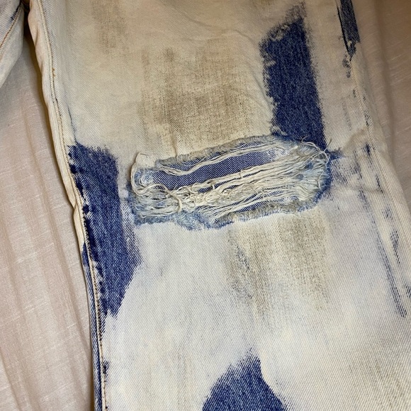 NWT CURRENT/ELLIOTT the vintage cropped straight dirty bleached jeans (J… - Picture 10 of 12